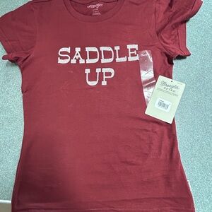 Wrangler Womens Burnt Orange ‘Saddle Up' Tee